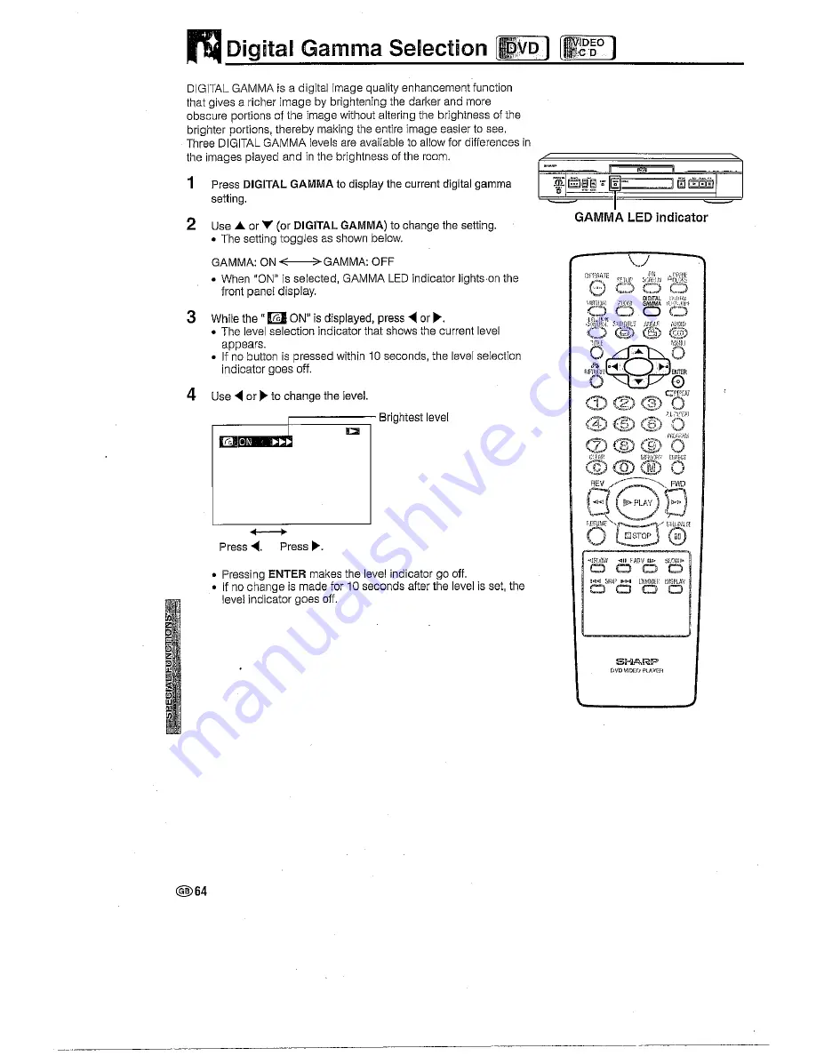 Sharp DV-720X Quick Start Manual Download Page 68