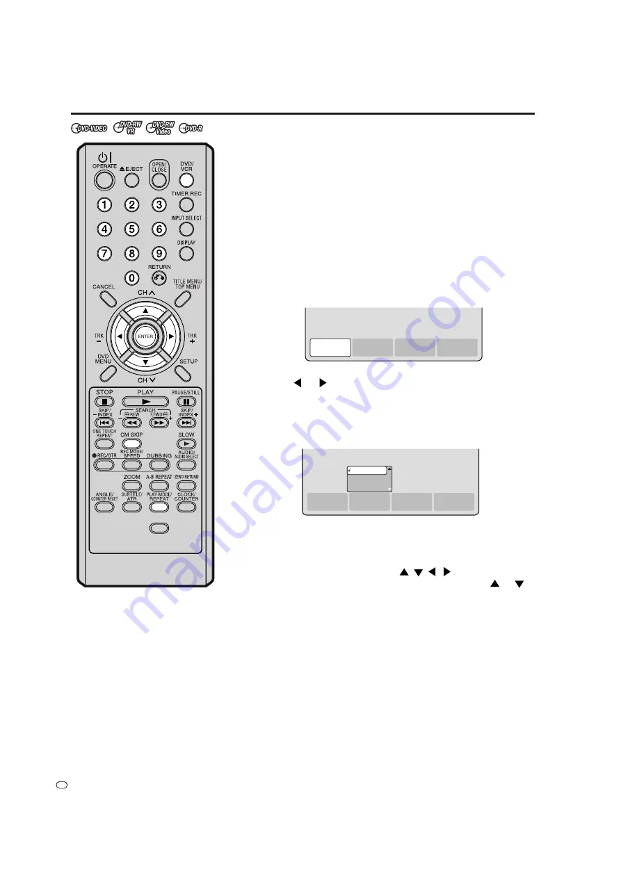 Sharp DV-RW250S Operation Manual Download Page 34