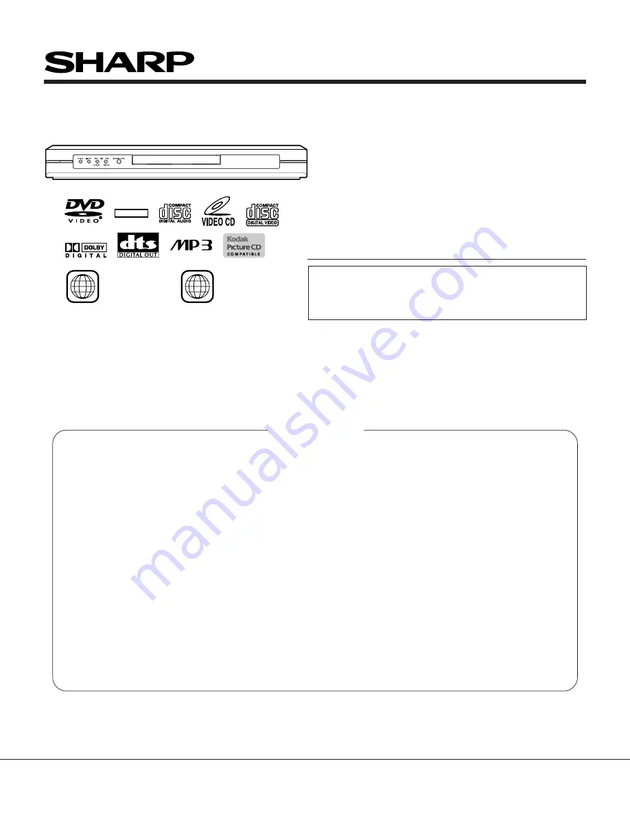 Sharp DV-SL80 Service Manual Download Page 1