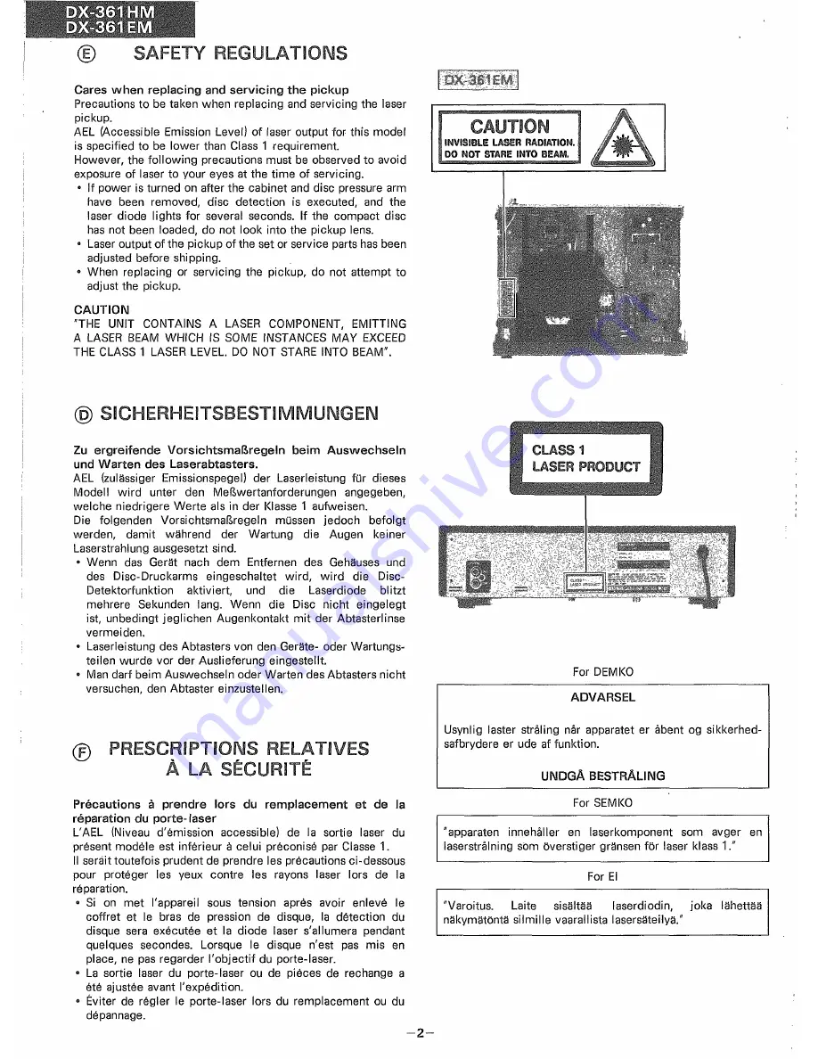 Sharp DX-361EM Service Manual Download Page 2