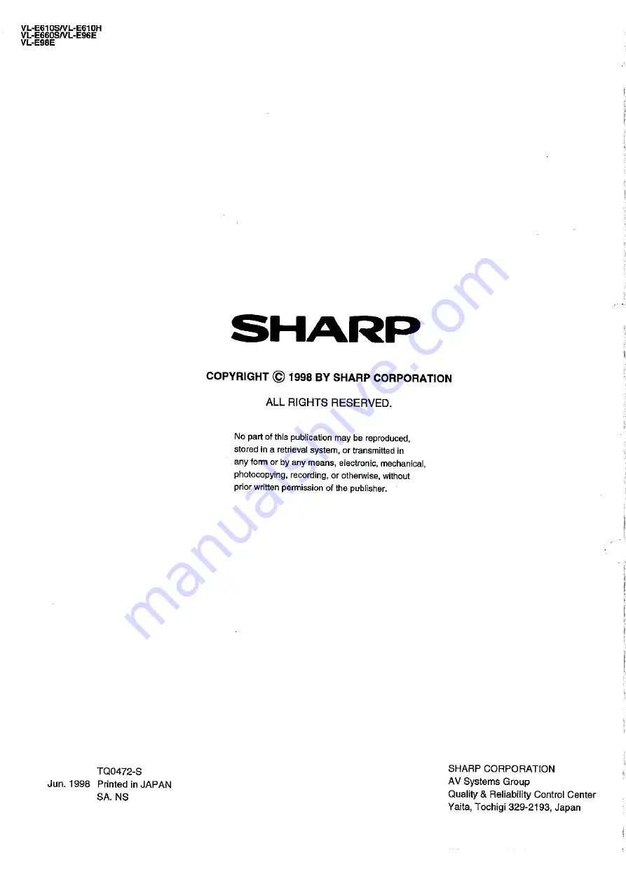 Sharp E630T Service Manual Download Page 141