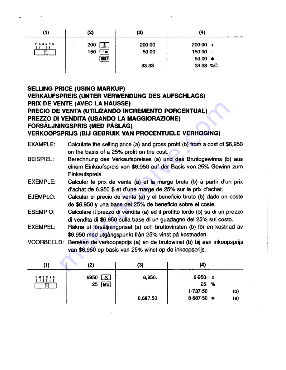 Sharp EL-2630L Operation Manual Download Page 25