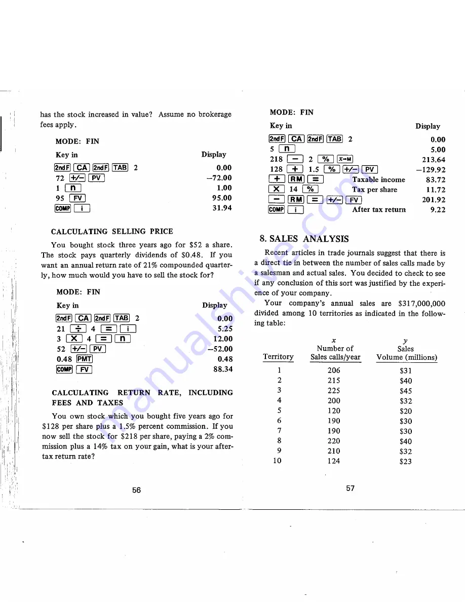 Sharp EL-733A Operation Manual Download Page 30