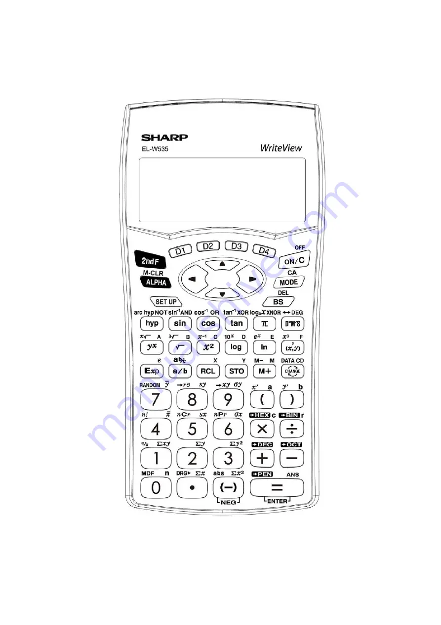 Sharp ELW535B - WriteView Scientific Calculator Operation Manual Download Page 5