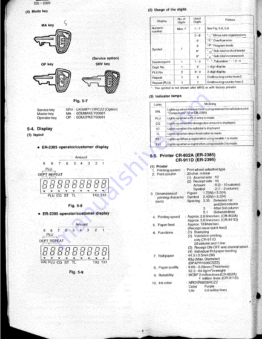 Sharp ER-2385 Service Manual Download Page 5