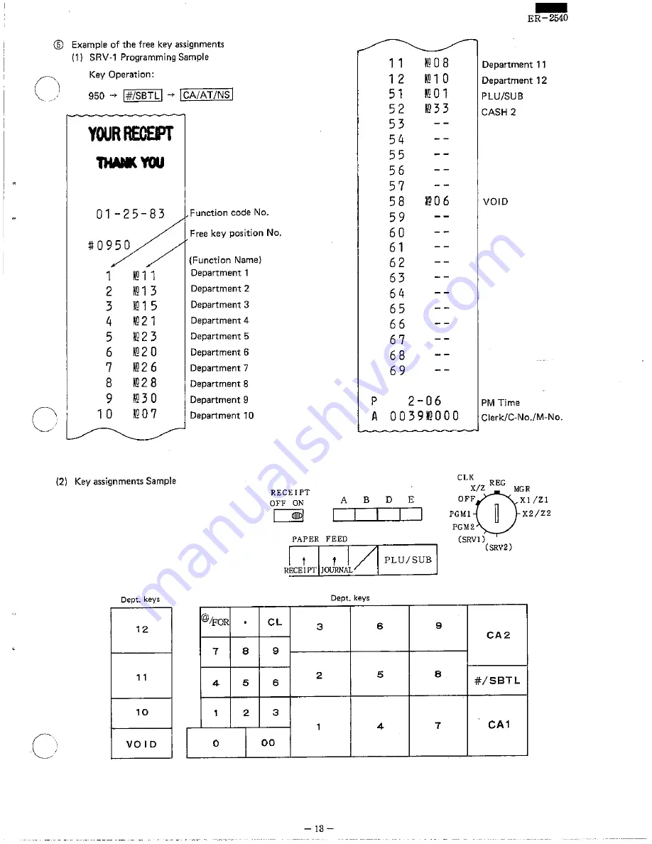 Sharp ER-2540 Скачать руководство пользователя страница 15