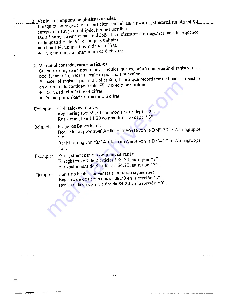 Sharp ER-2720 Instruction Manual Download Page 43