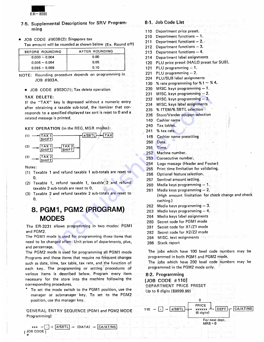 Sharp ER-3231 Скачать руководство пользователя страница 56