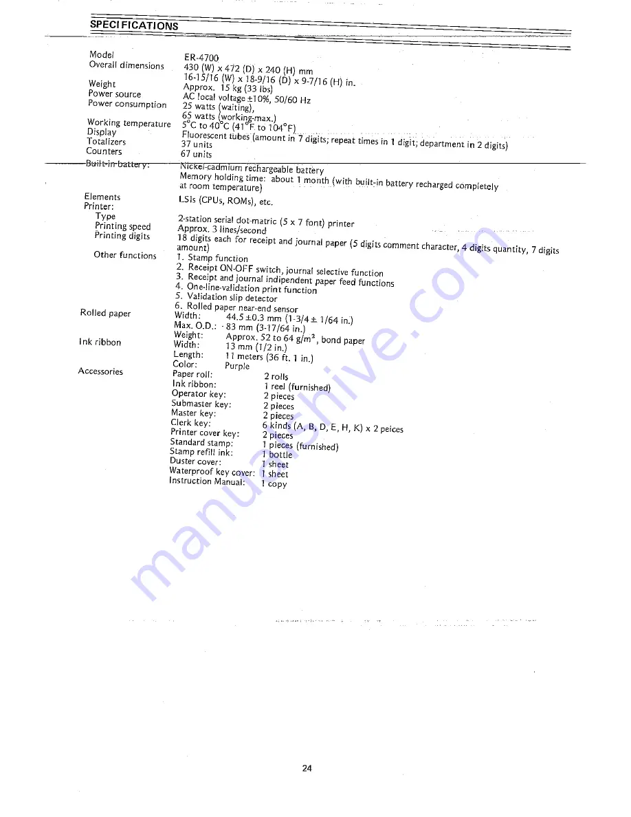 Sharp ER-4700 Instruction Manual Download Page 26