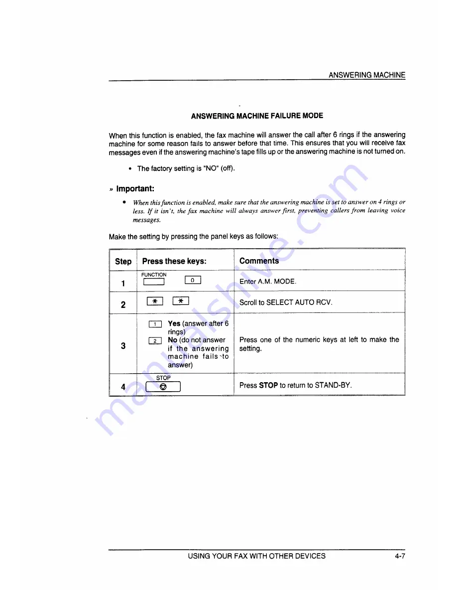 Sharp FO-130 Operation Manual Download Page 44