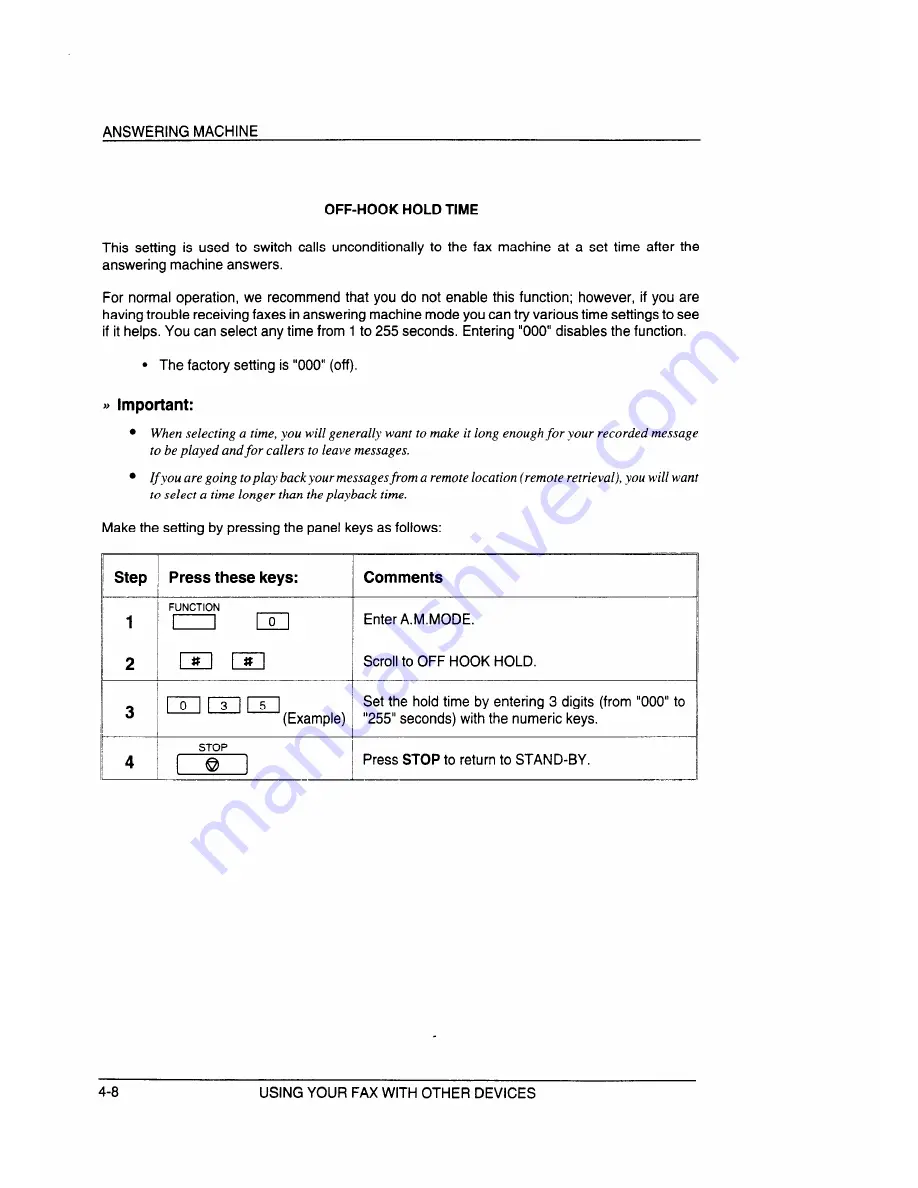 Sharp FO-130 Operation Manual Download Page 45