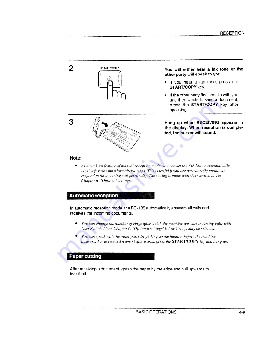 Sharp FO-135 Operation Manual Download Page 25