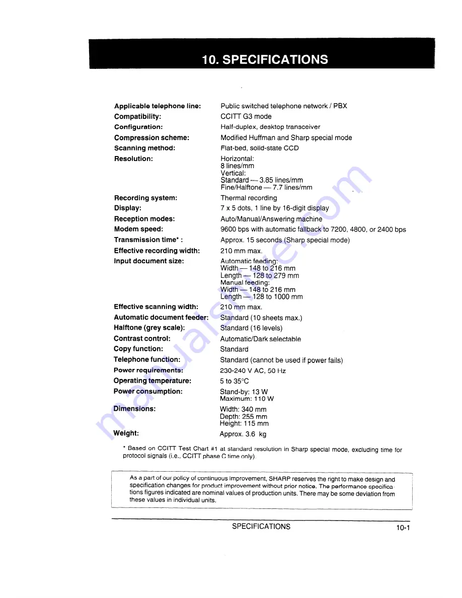 Sharp FO-135 Operation Manual Download Page 47