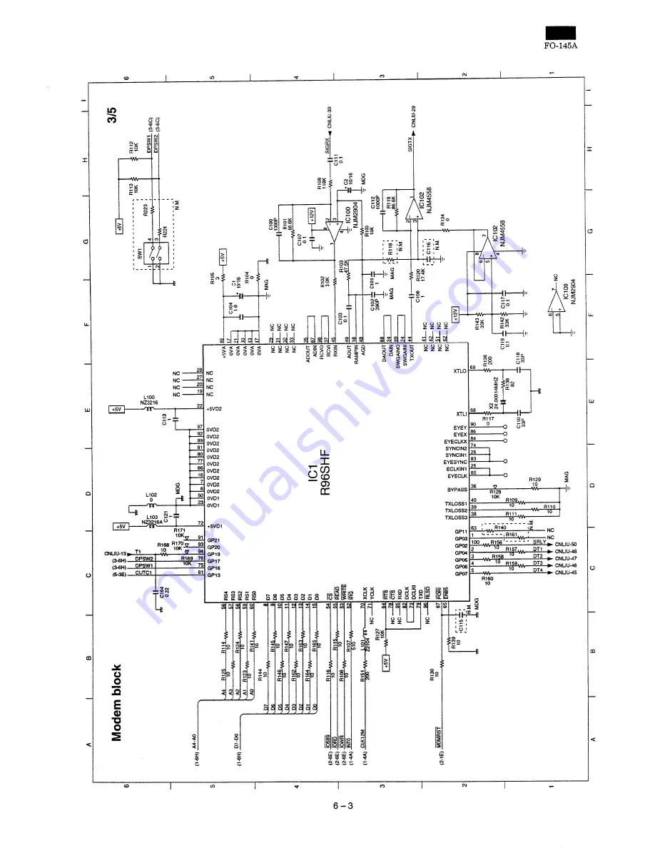 Sharp FO-145 Service Manual Download Page 55