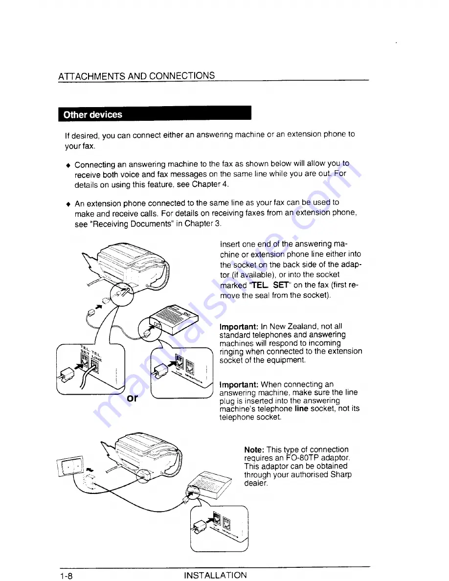 Sharp FO-1450 Operation Manual Download Page 14