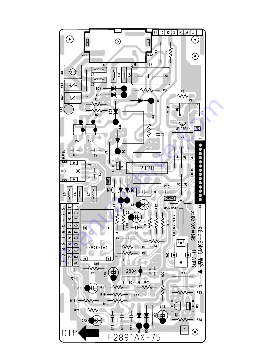 Sharp FO-1460 Service Manual Download Page 72