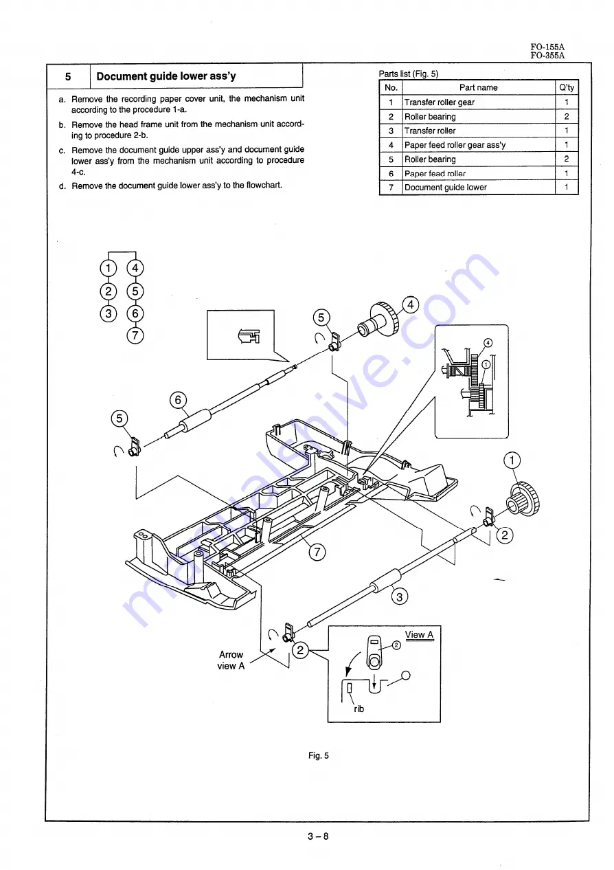 Sharp FO-155 Service Manual Download Page 31