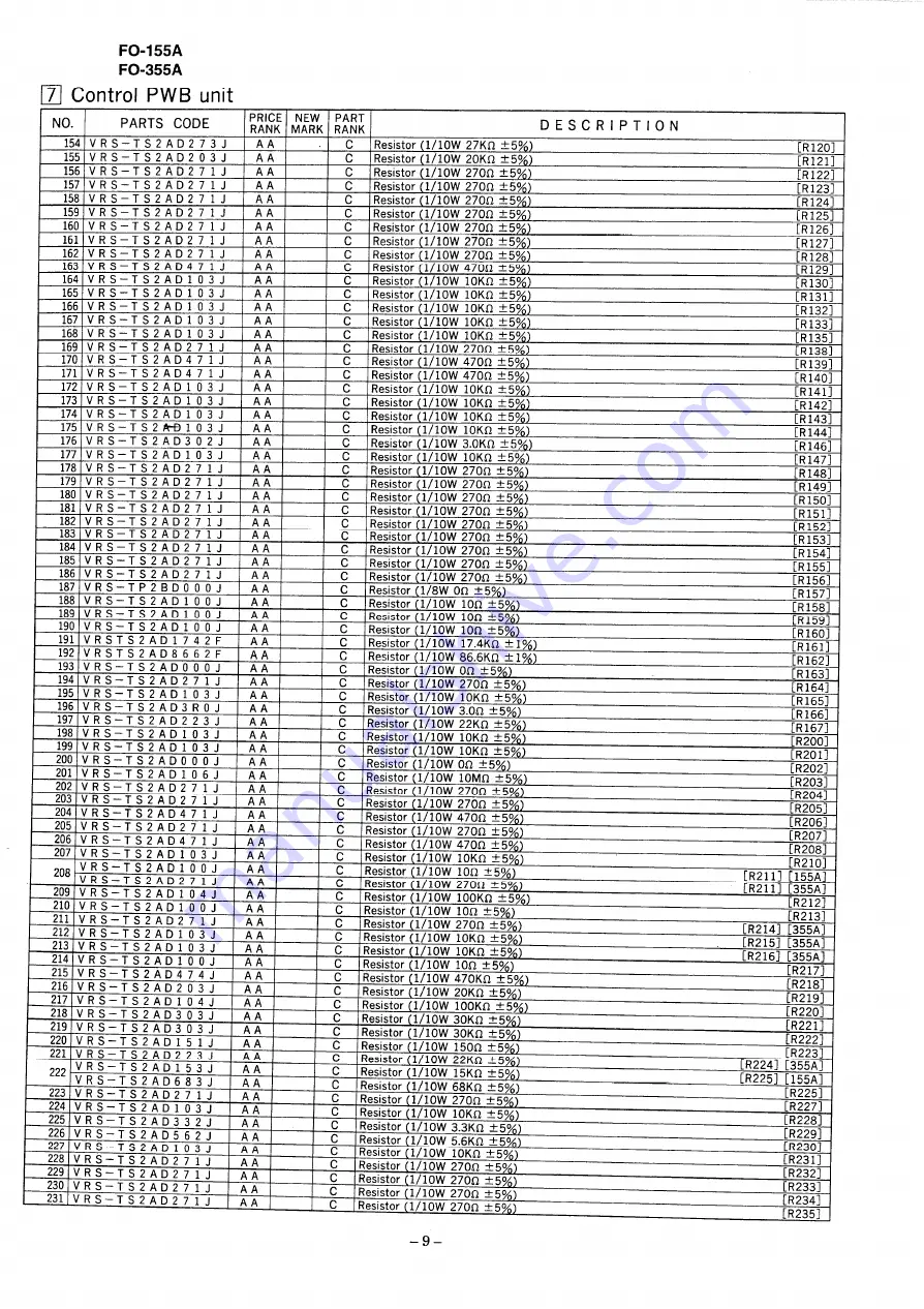 Sharp FO-155 Service Manual Download Page 84