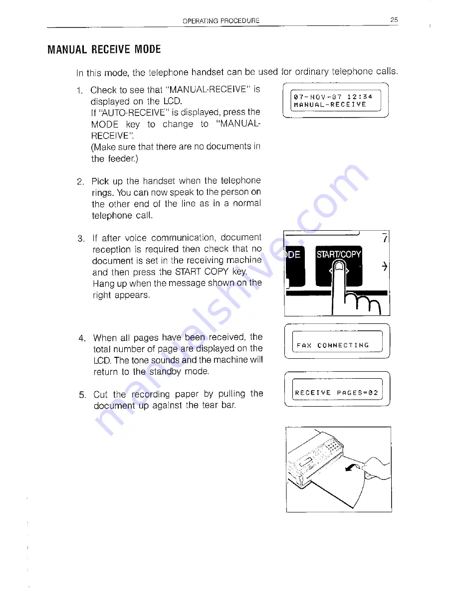 Sharp FO-210 Operation Manual Download Page 25