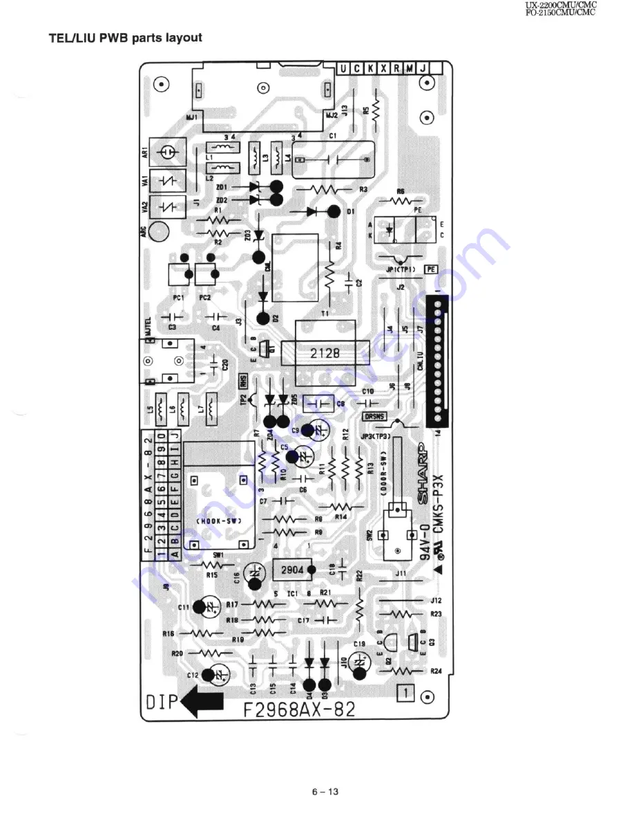 Sharp FO-2150CM Service Manual Download Page 75