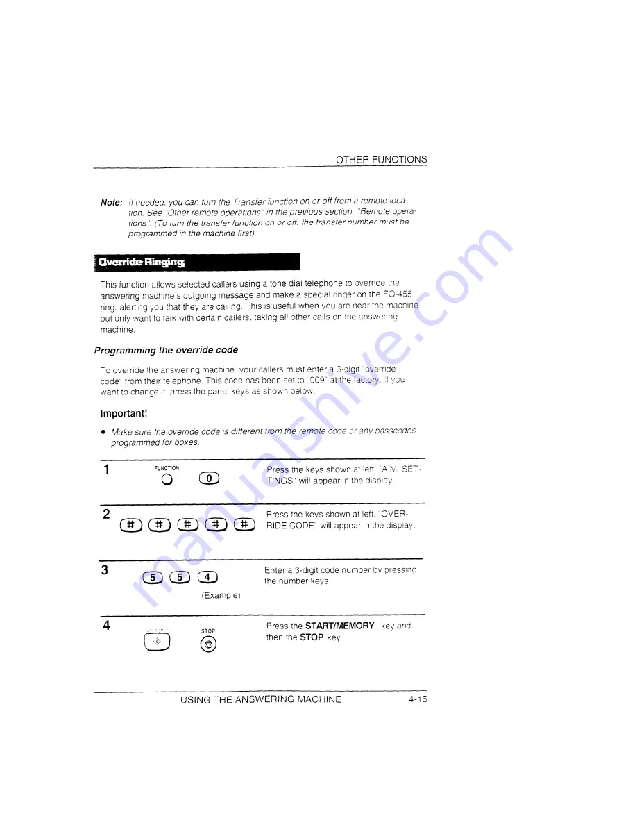 Sharp FO-455 Operation Manual Download Page 59