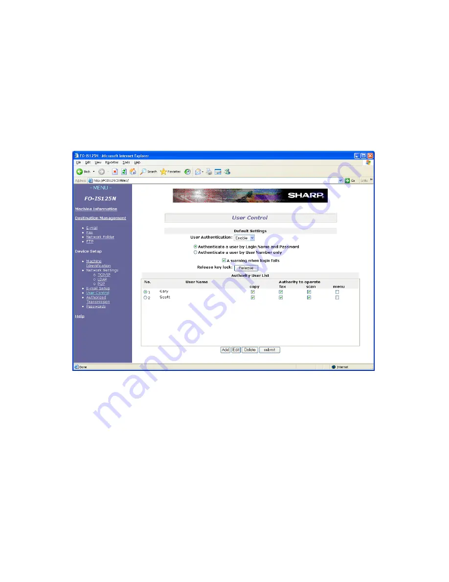 Sharp FO-IS115N Operation Manual Download Page 82