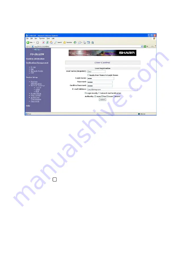 Sharp FO IS125N - B/W Laser - All-in-One Operation Manual Download Page 78