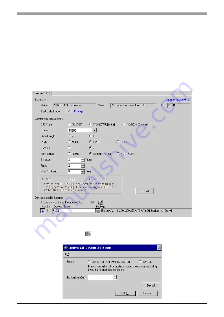 Sharp JW Series Connection Manual Download Page 9