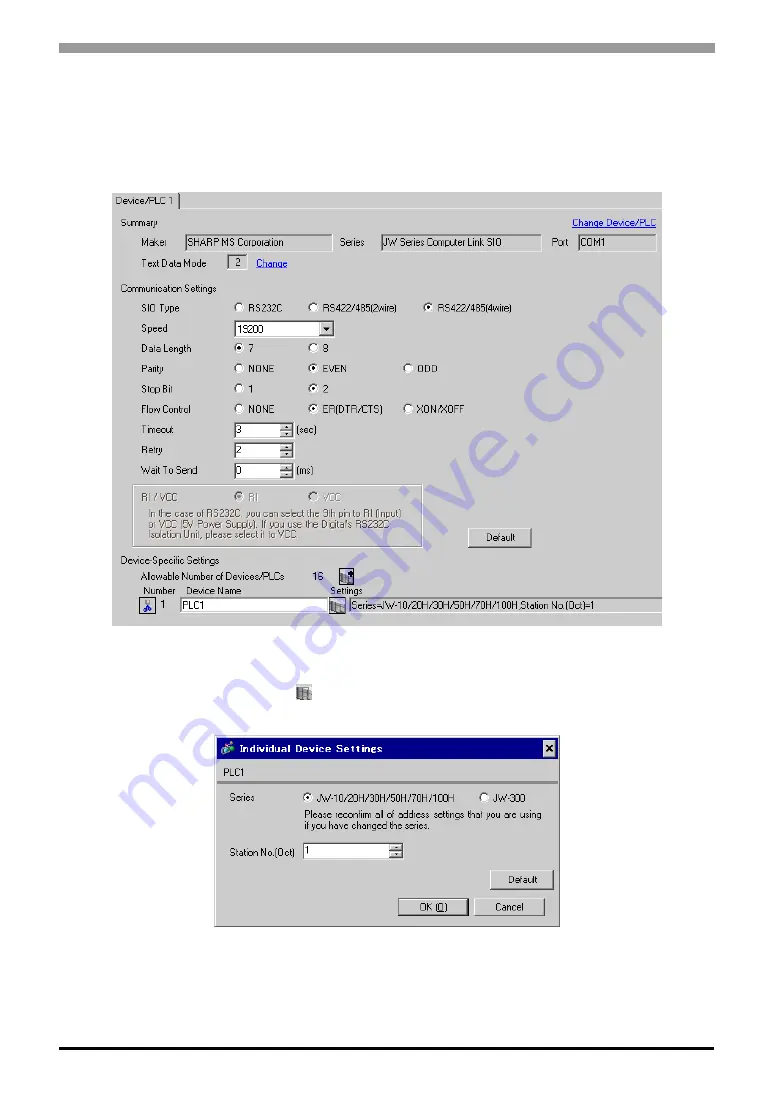 Sharp JW Series Connection Manual Download Page 17