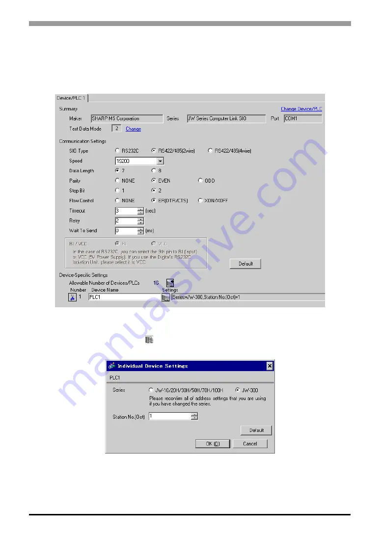 Sharp JW Series Connection Manual Download Page 43