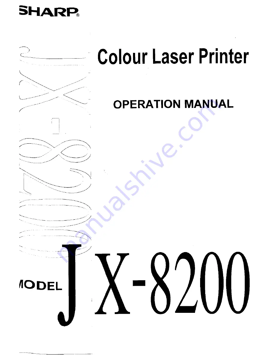 Sharp JX-8200 Operation Manual Download Page 1