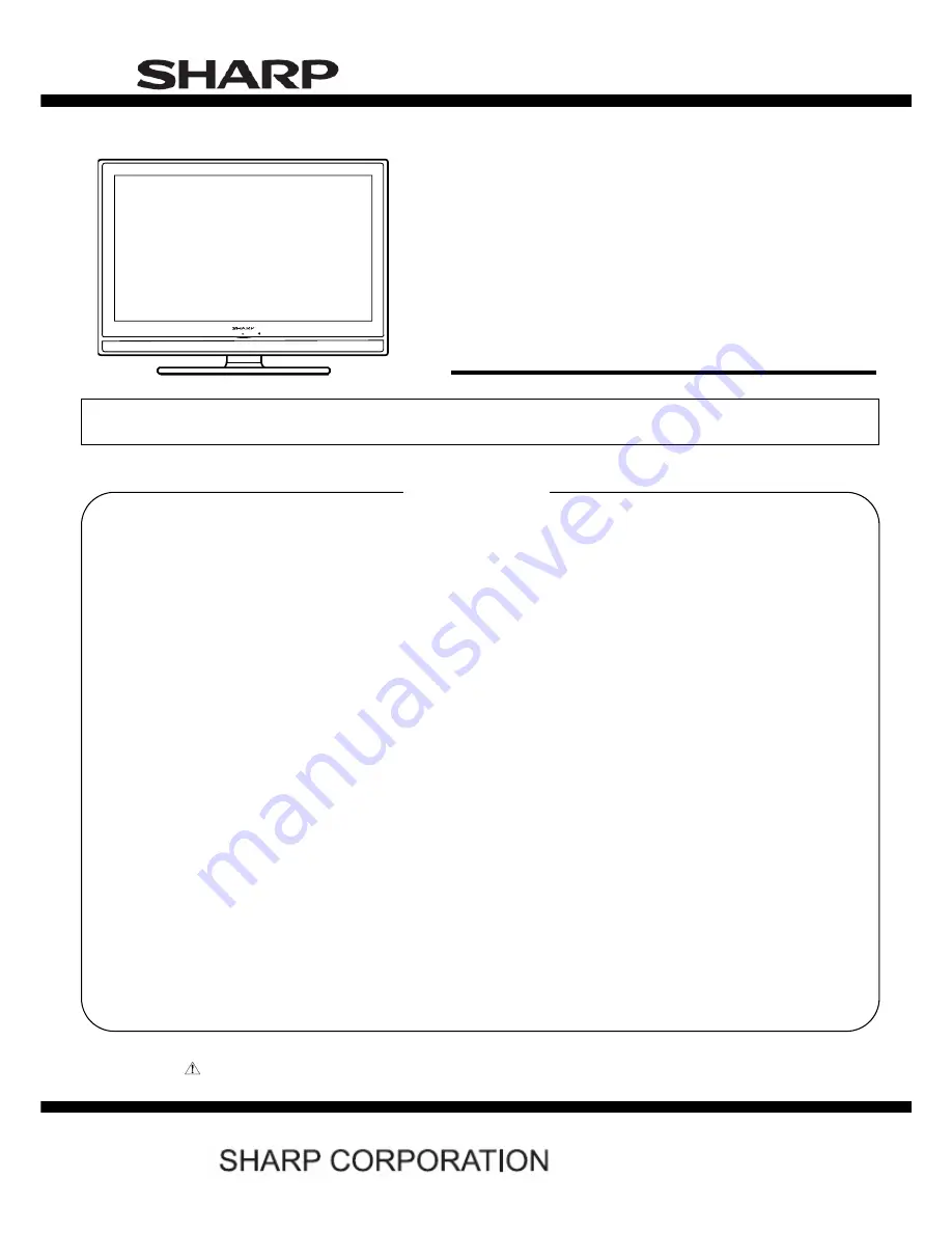 Sharp LC-19SH7E/RU Service Manual Download Page 1