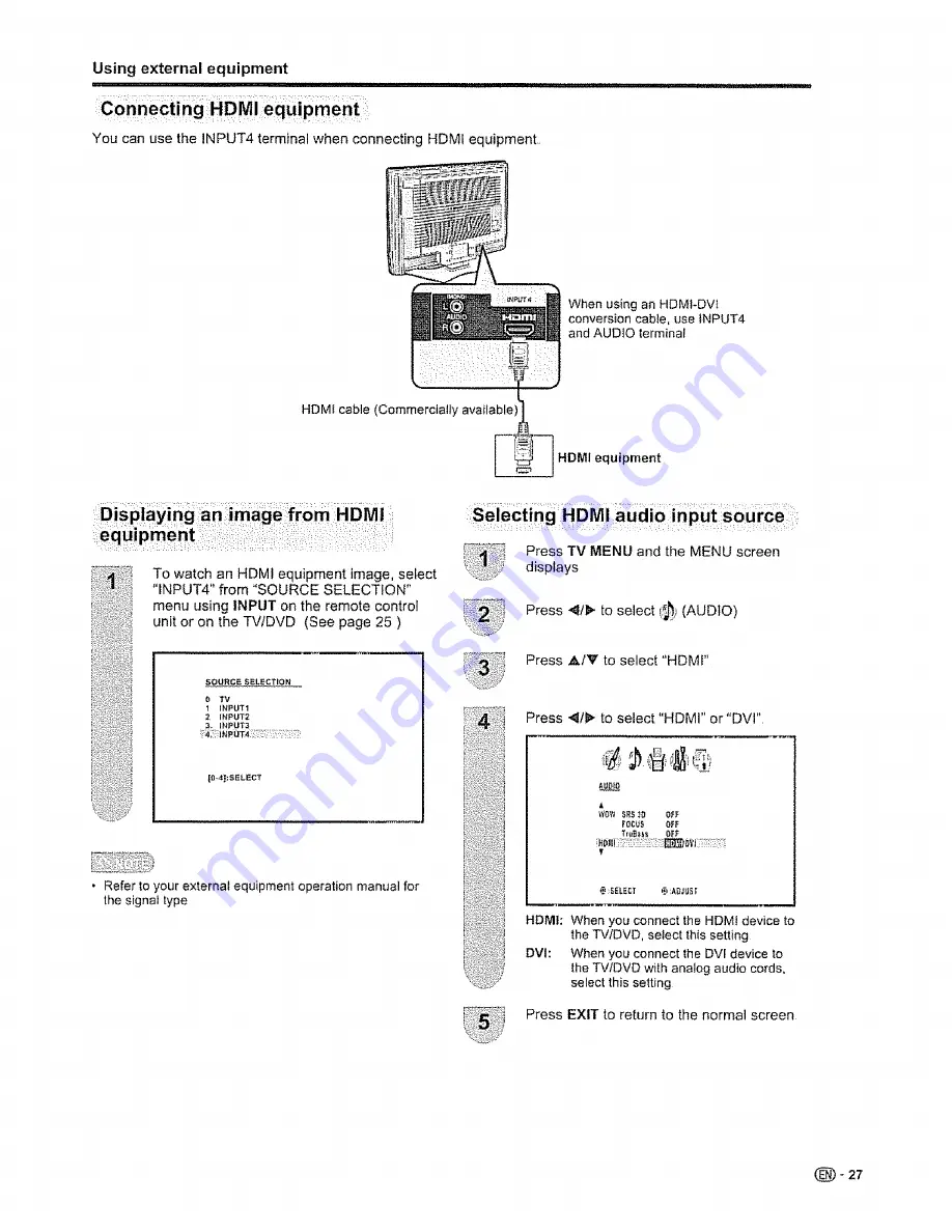 Sharp LC-26DV10U Operation Manual Download Page 28