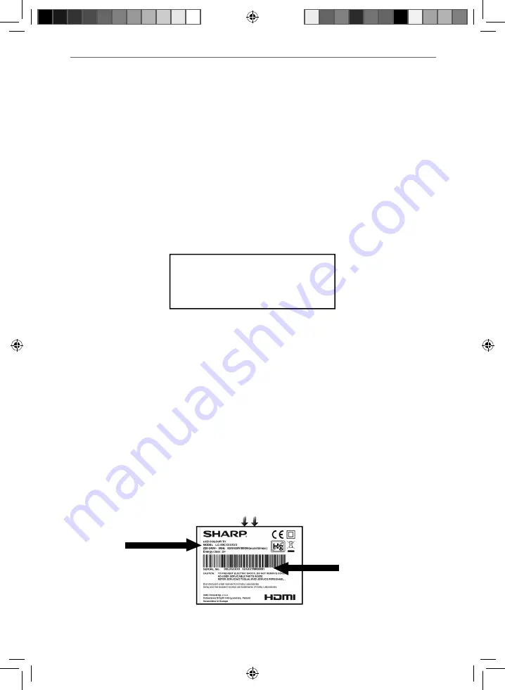 Sharp LC-32CFG6351K Скачать руководство пользователя страница 3