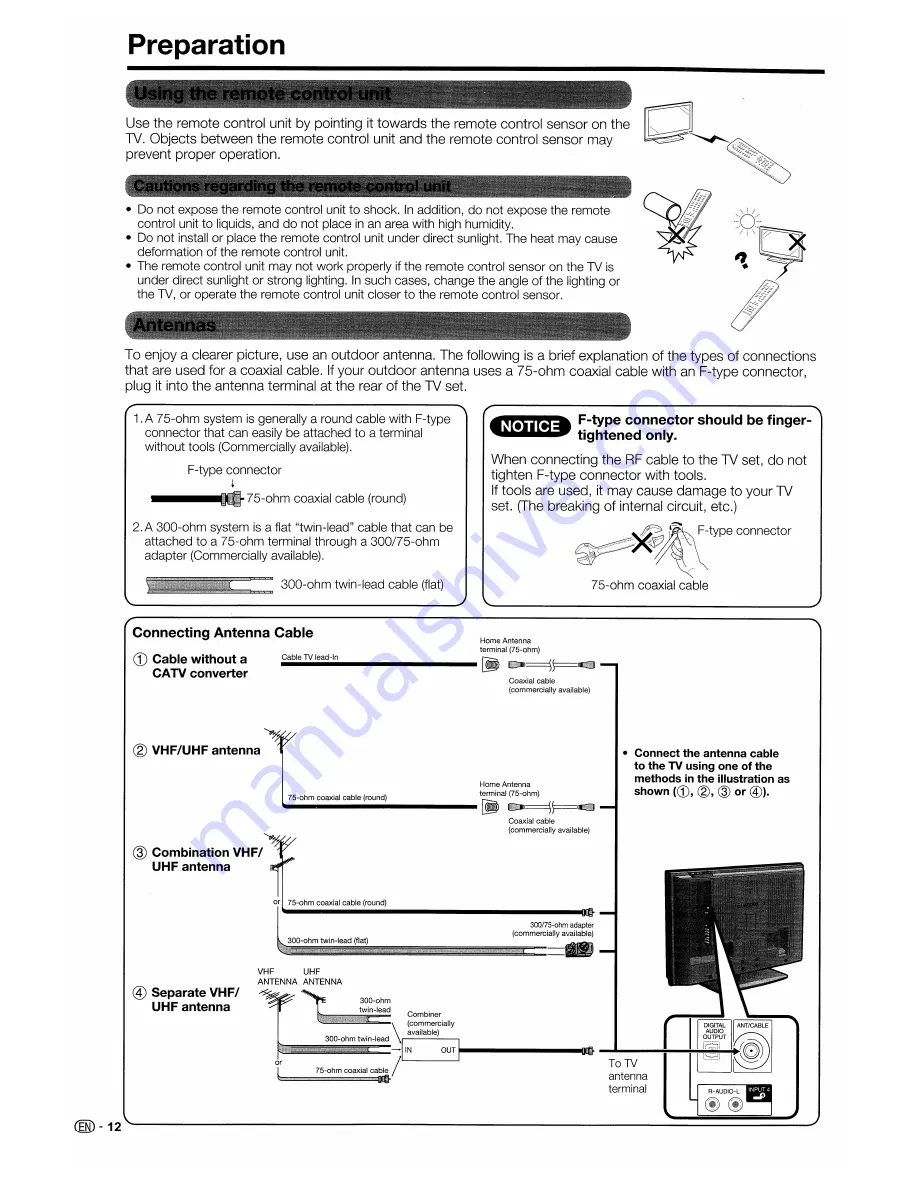 Sharp LC-42D62U Operation Manual Download Page 13