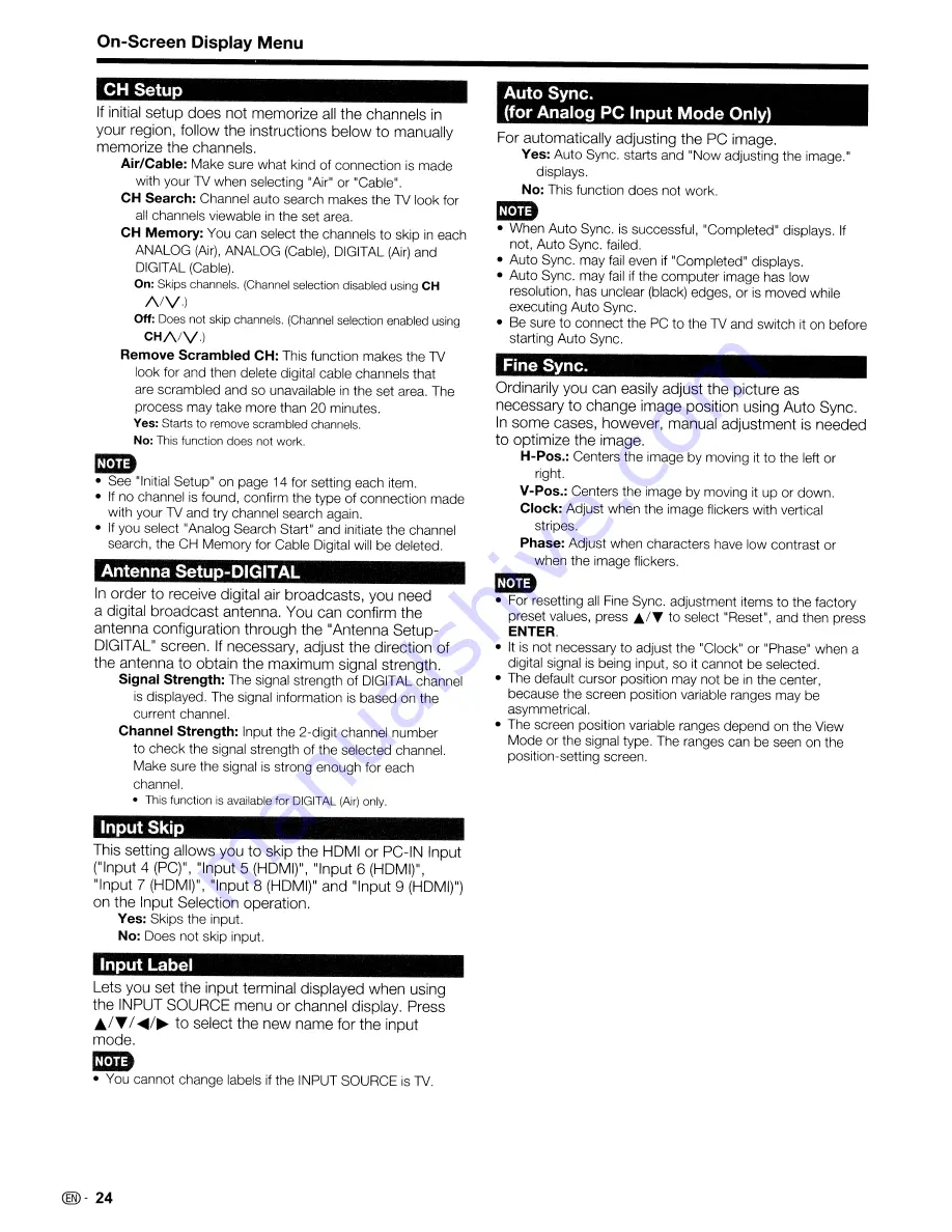 Sharp LC-46E77UN Operation Manual Download Page 25