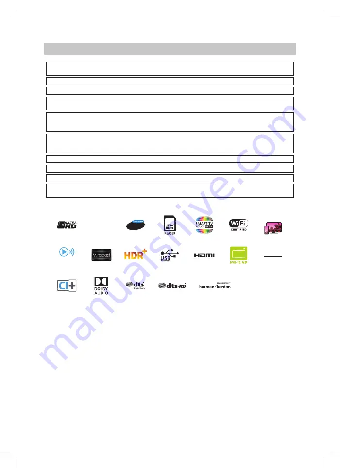 Sharp LC-60UI7652E Скачать руководство пользователя страница 3