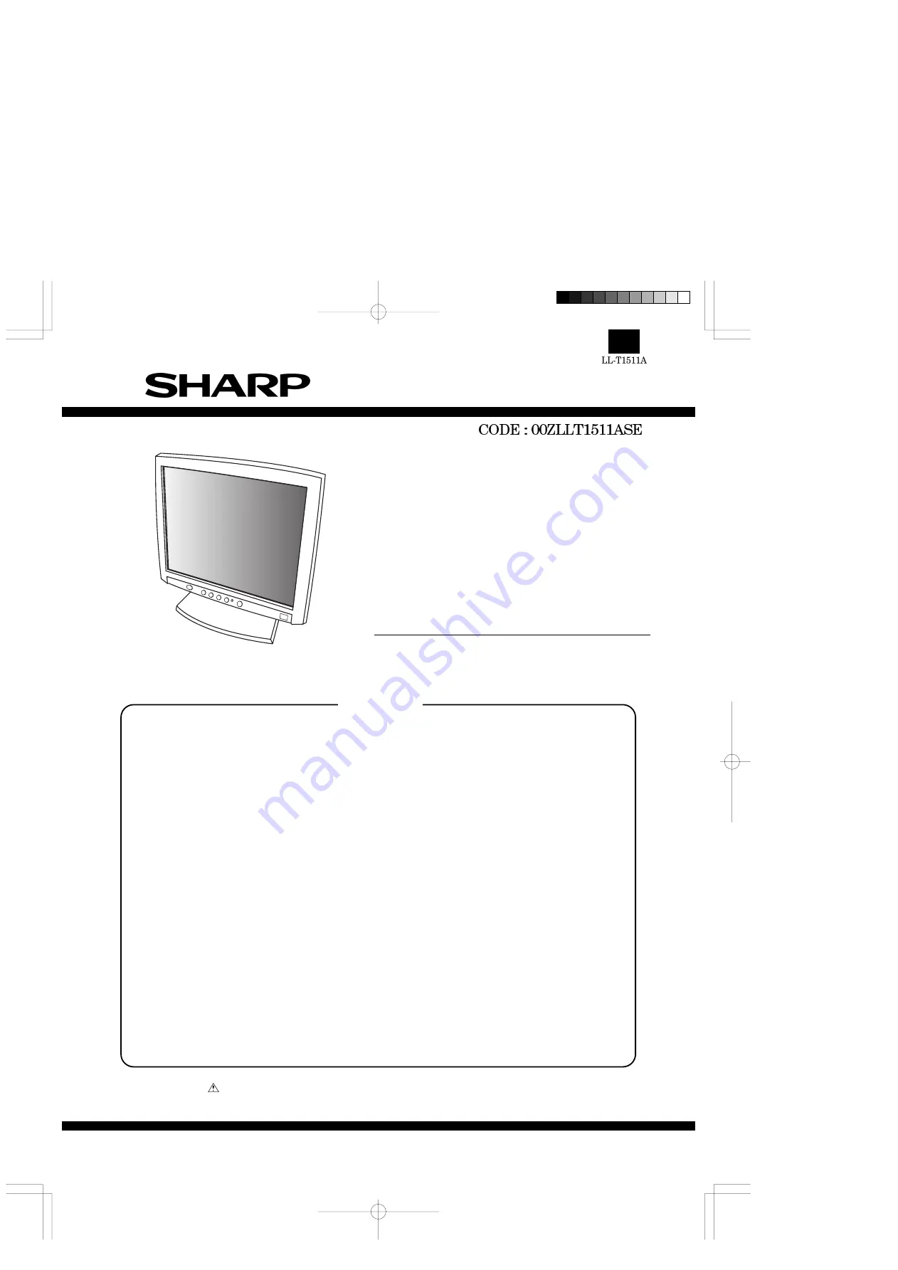 Sharp LL-T1501A Скачать руководство пользователя страница 1