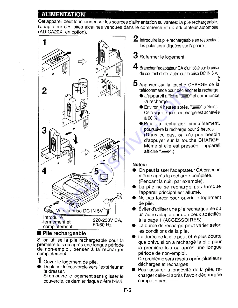 Sharp MD-MT20H (French) Manuel De Fonctionnement Download Page 14