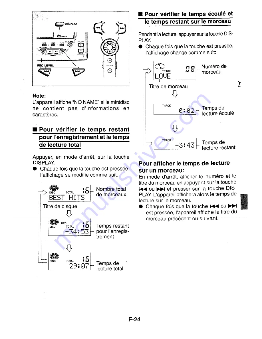 Sharp MD-MT20H (French) Manuel De Fonctionnement Download Page 33