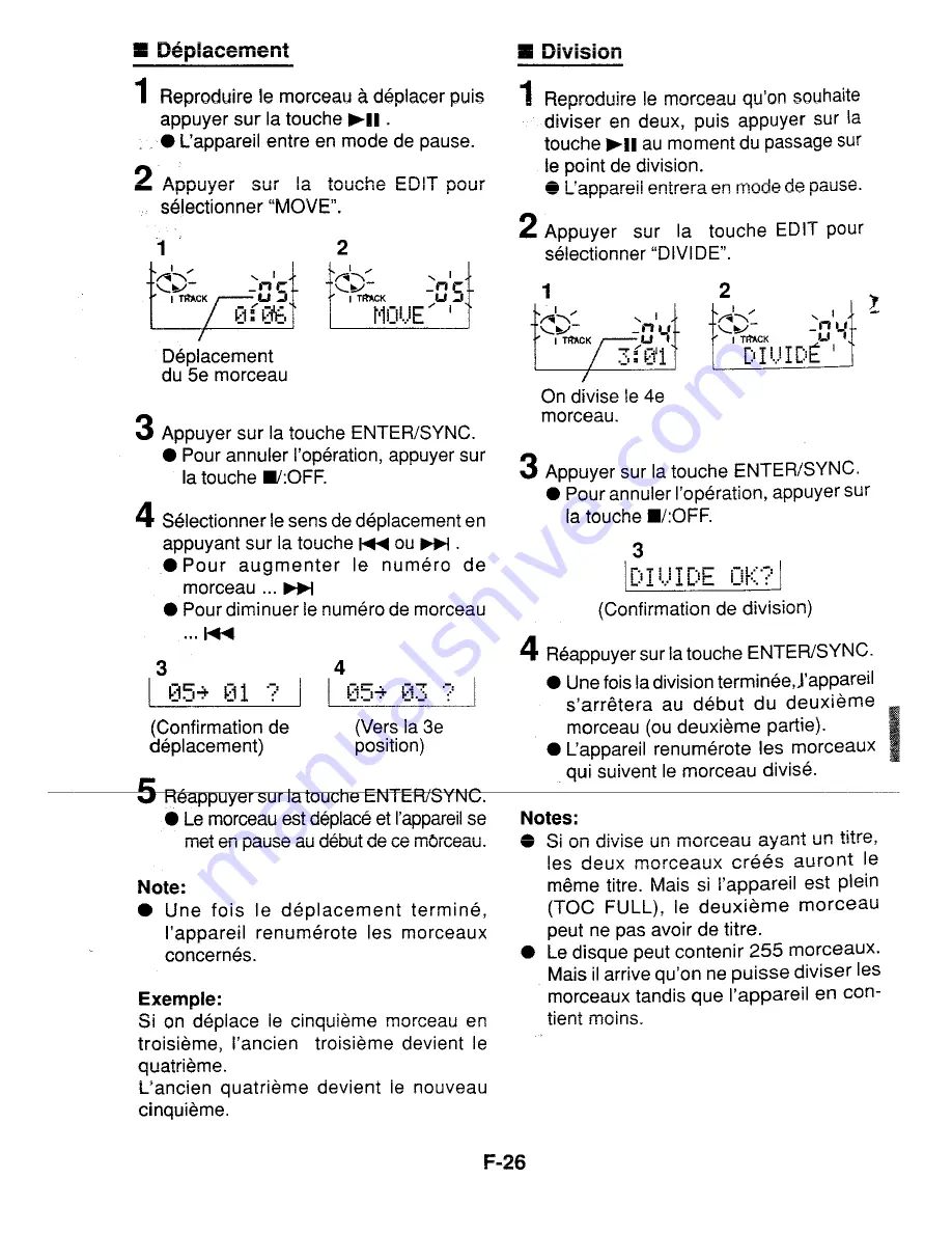 Sharp MD-MT20H (French) Manuel De Fonctionnement Download Page 35