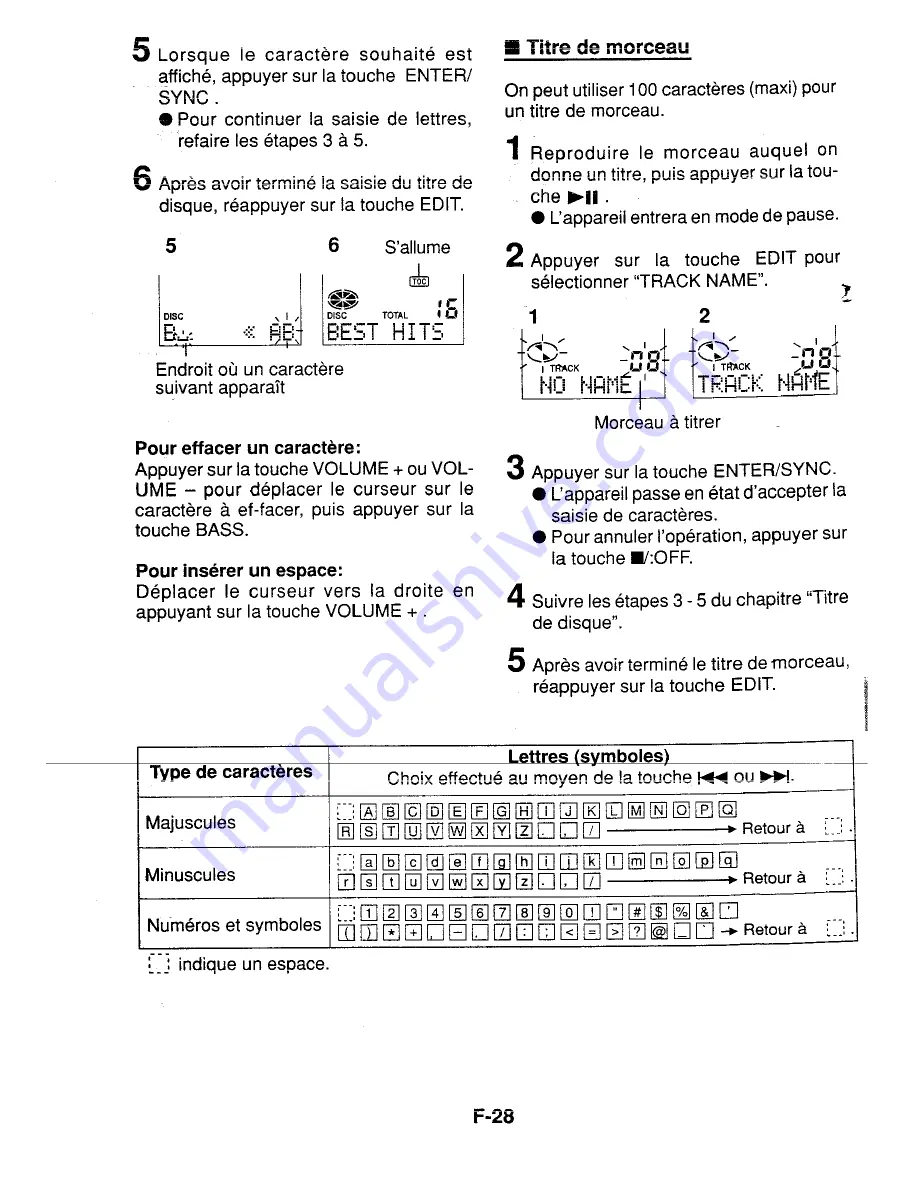 Sharp MD-MT20H (French) Manuel De Fonctionnement Download Page 37