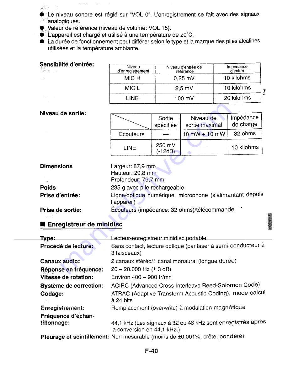 Sharp MD-MT20H Скачать руководство пользователя страница 49