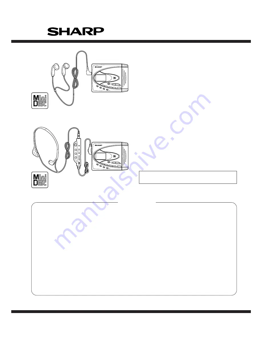 Sharp MD-SR505E Service Manual Download Page 1