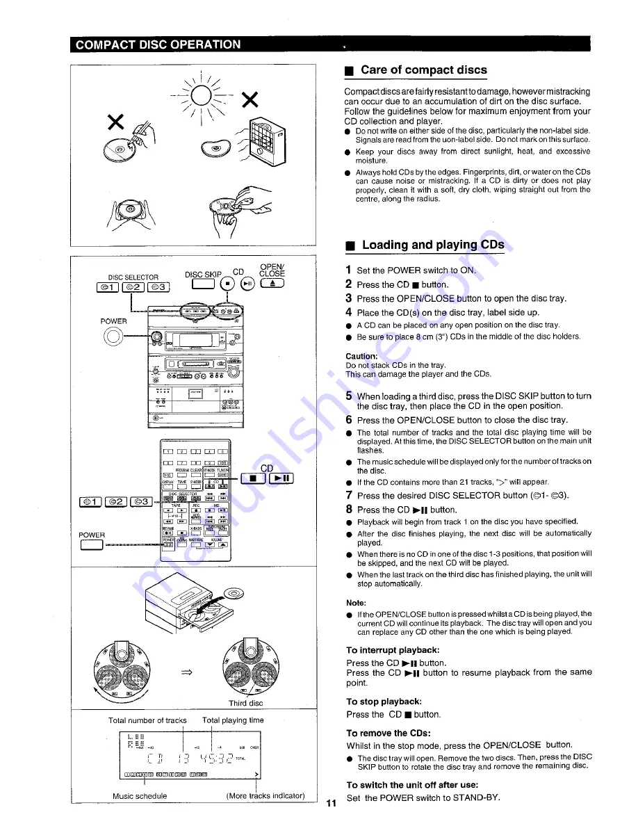 Sharp MD-X3H Operation Manual Download Page 12