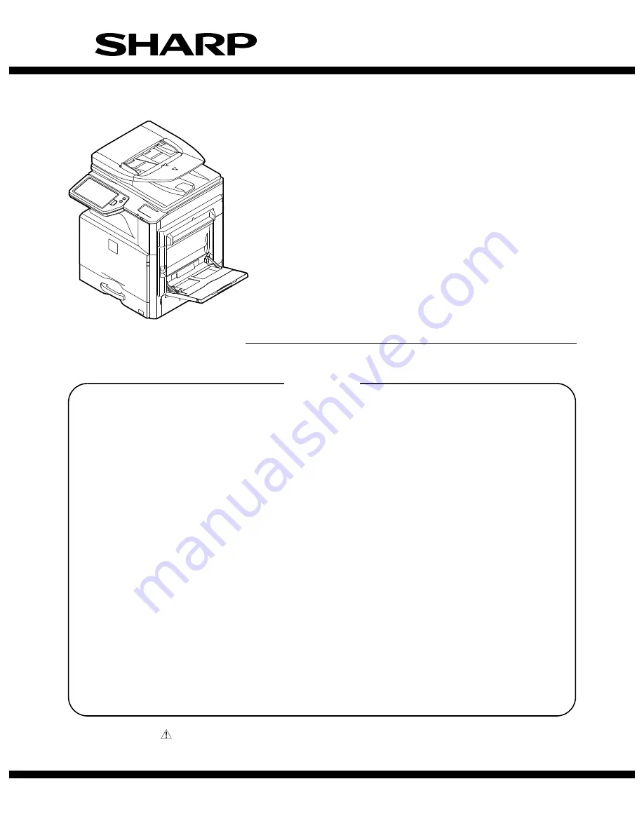 Sharp MX-1810U Service Manual Download Page 1