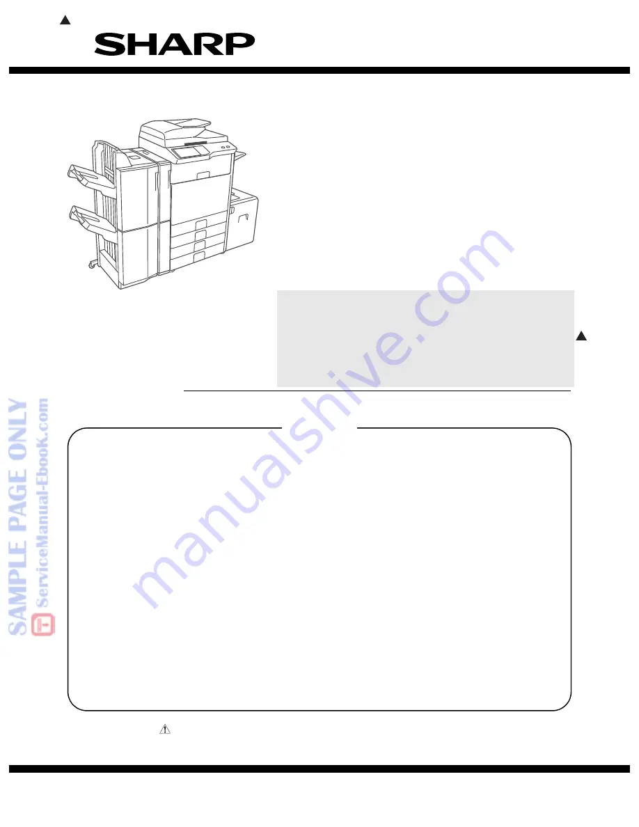 Sharp MX-4100N Service Manual Download Page 3