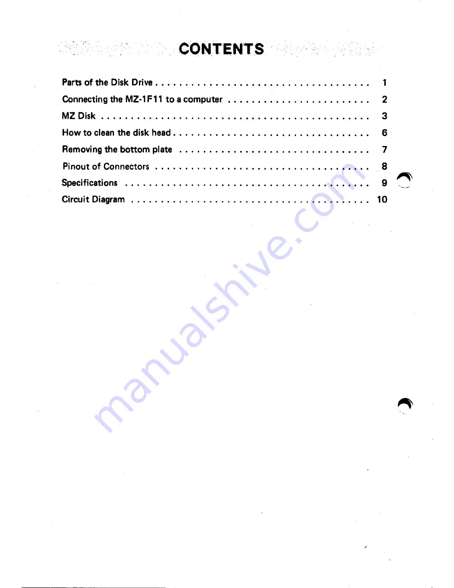 Sharp MZ-1F11 Instruction Manual Download Page 3