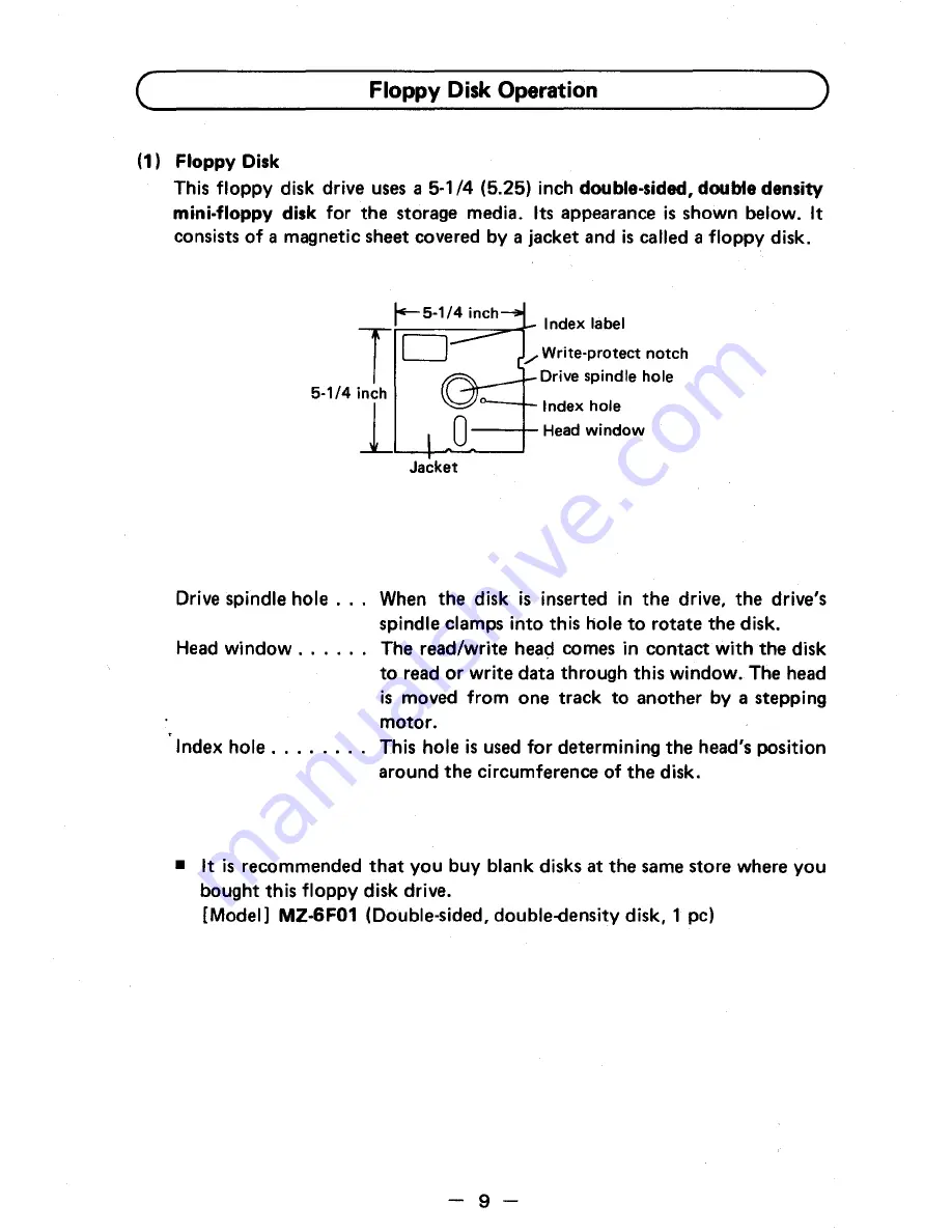 Sharp MZ-1F19 Instruction Manual Download Page 10