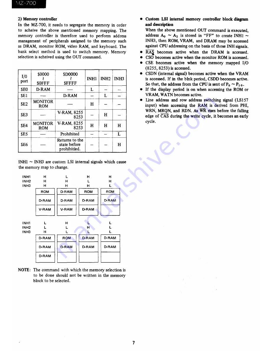 Sharp MZ-1P01 Service Manual Download Page 8